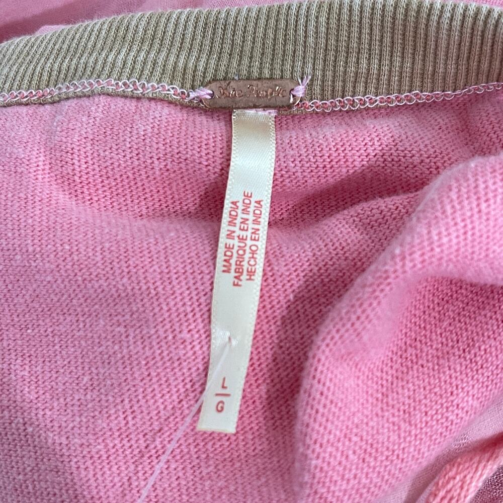 Free People Surfs Up Maxi Dress Womens Large Flamingo Pink Halter Open Back NWT - Picture 11 of 16